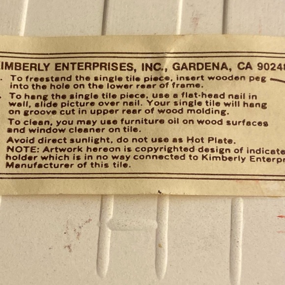 Vintage Framed Tile Chronicles of Rhoda
Art Pic Glossy At Free Standing Frame - Picture 3 of 16